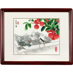 廣繡《嶺南之園》48x38cm